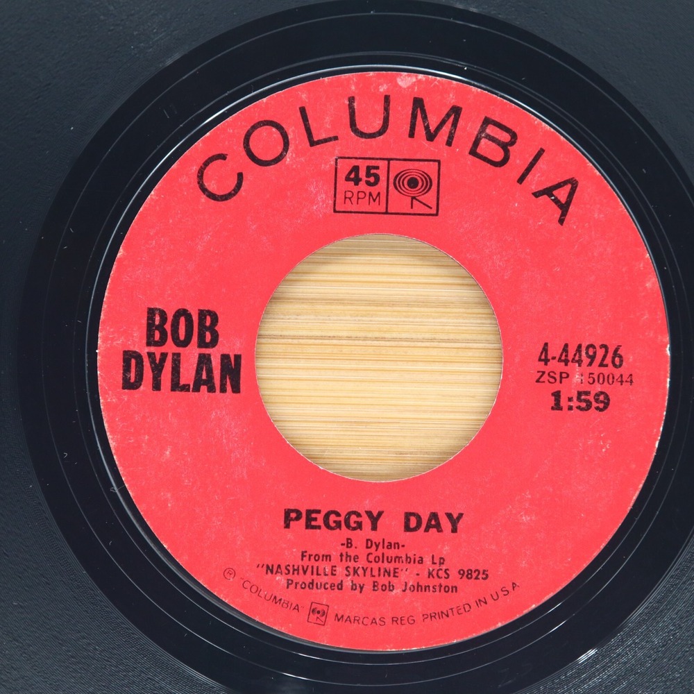 BOB DYLAN - PEGGY DAY / LAY LADY LAY - ROCK 45 COLUMBIA